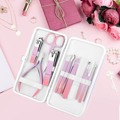 Aceoce Professional Manicure Pedicure Set Nail Clippers Kit Gifts for Women | Ultra Sharp Stainless Steel Nail Manicure Pedicure Tools,Cuticle Kit,Grooming Kits,Travel Nail Care Manicure Pedicure Kit