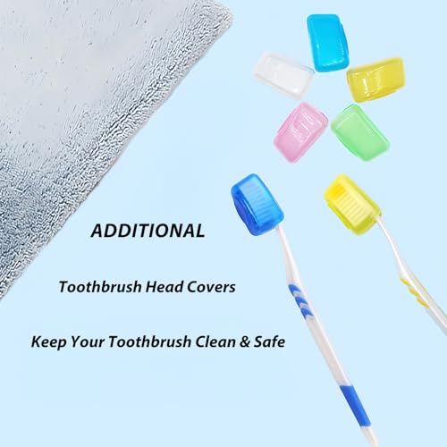 Toothbrush Travel Case, Travel Toothbrush Holder with Toothbrush Head Cover Cap for Travel, Business Trip, School, Camping, Home (Clear) - color: Clear