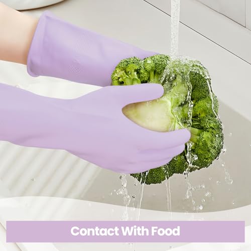 Jsocoah Cleaning Gloves for Dishwashing, 4/5 Pairs Reusable Kitchen Gloves for Wash, Household Cleaning Glove for Dishes Pet - color: Multicolor-4 Pairs