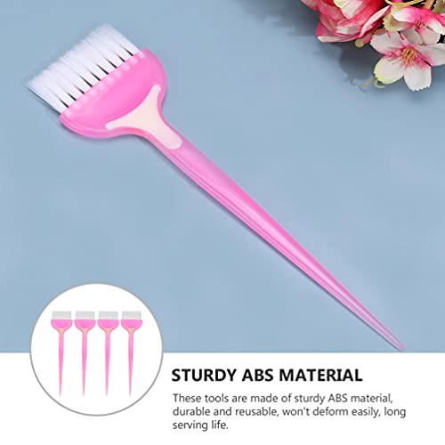 Beaupretty Hair Dye Brush Set 4 Pcs Hair Coloring Brushes and Comb Applicator Kit for Salon Home Diy Dyeing Highlights Foiling Treatment - color: Pink