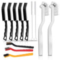 KUTO 12pcs Cleaning Brush Set, Straw Brushes,Hard Bristle Crevice Cleaning for Kitchen, Bathroom, Corner, Window, Faucets, Grout, Cup, Bottle
