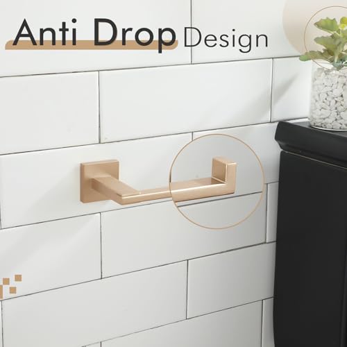 KOKOSIRI Toilet Paper Holders Champagne Bronze Bathroom Tissue Roll Holder for Mega Rolls Organization and Storage, Stainless Steel Wall Mount B2006CPG - color: Champagne Bronze