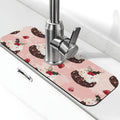 Faucet Draining Mat For Kitchen Sink, Cream Puddings Diatom Mud Absorbent Drain Pad For Bathroom Kitchen Sink Splash Guard Drying Mat - color: Cream Puddings
