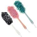 Back Scrubber for Shower, Loofah Long Handle Bath Body Brush, Soft Nylon Mesh Sponge On a Stick for Shower Men Women Kids Elderly, Exfoliating Scrub Cleaning Luffa for All Kinds of Skin - color: 3pack-mix2
