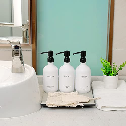 Supforce Shampoo Dispenser for Shower Wall Mount, No Drill Shampoo and Conditioner Dispenser with Matte Pump and Waterproof Labels, Shower Soap Dispenser Wall Mounted for Home Bathroom - White - color: White