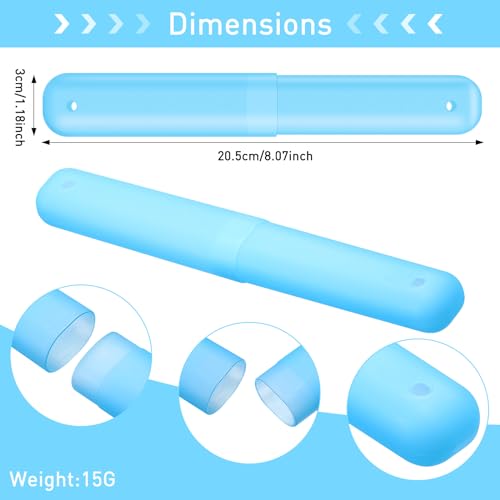 60 Pieces Plastic Toothbrush Holders Portable Travel Toothbrush Case Cover Protector Case Holders for Indoor Outdoor Travel Trip Home Camping School (Colorful) - color: Colorful