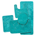 Bathroom Rug Set 5 Piece - Memory Foam Bathroom Mat Set, Soft and Comfortable, Non-Slip Thick Absorbent Bath Mats, Machine Washable, Teal - color: Teal
