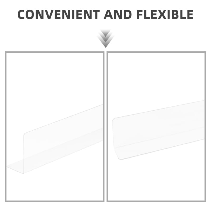Cabilock Bathtub Splash Guard, 15.75 Inch Clear Tub Corner Water Barrier for Shower Ledges, No-Drill Splash Protector for Bathtub Edges, Bathroom Sinks and Counters