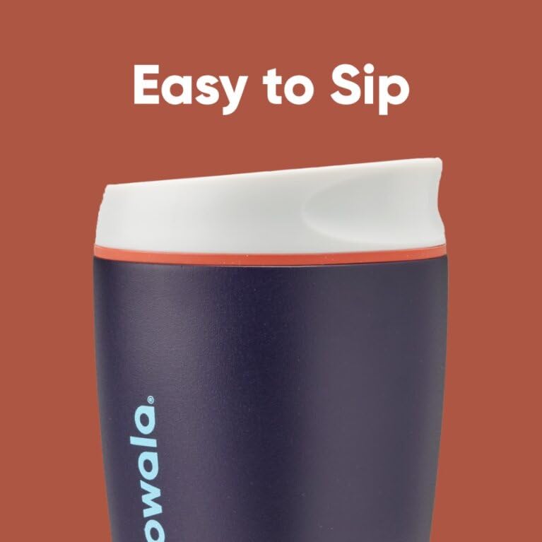 Owala SmoothSip Insulated Stainless Steel Coffee Tumbler, Reusable Iced Coffee Cup, Hot Coffee Travel Mug, Perfect for Cappuccino, BPA Free, 10 oz, Telescope Tales - color: Telescope Tales, size: 10 Ounces