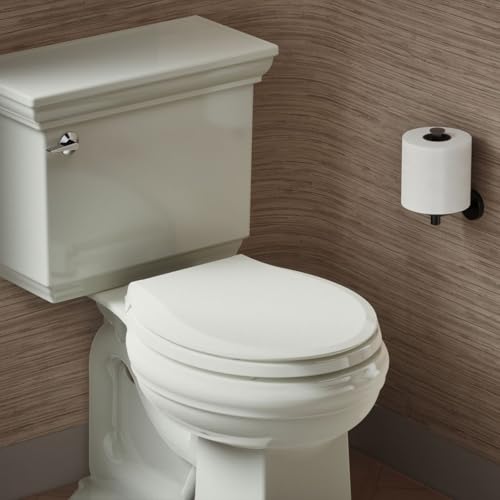 KOHLER 4639-RL-NY Cachet ReadyLatch Round Toilet Seat Soft Close, Dune (Pack of 2) - color: Dune, size: Round (Pack of 2)