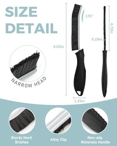 SXhyf Crevice Cleaning Brush - Grout Scrub Brush, House Cleaning Supplies, Gap Cleaning Tools, Home Essentials, Gifts for Women Men, Hard Bristle Crevice Cleaner Brush for Household Use, Bathroom
