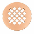 4 ¼” Rose Gold Snap-in Shower Drain Cover - Replacement - 4.25" OD Polished Strainer - Easy Install - Premium Round Shower Drain Cover - Solid Brass Construction - color: Rose Gold