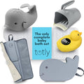 6pcs Bath Kneeler and Elbow Rest pad Set - Complete Bathtime Kit with 2 Cushions, Rinse Cup, Spout Cover, Thermometer & Non-Slip Mat