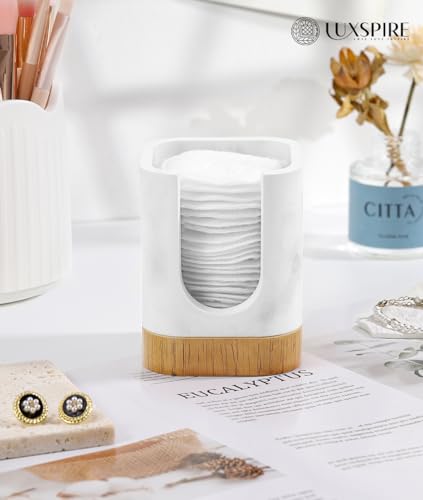 Luxspire Bathroom Cup Dispenser, Dixie Cup Holder 3-5oz, Disposable Paper Cup Holder for Bathroom, Cotton Pad Container, Guest Bathroom Essentials, Gravel White - color: Gravel White, size: 3-5oz
