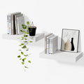 Floating Shelves Set of 2,11.8 Inches Small Wall Shelves for Living Room Bathroom Kitchen and Bedroom,White - color: White, size: 11.8''