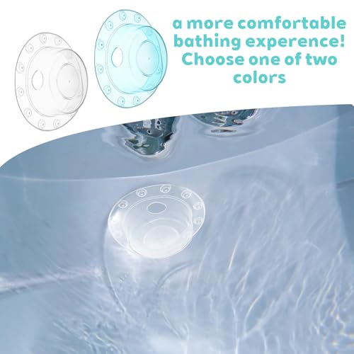 2 Pcs Bathtub Overflow Drain Cover Bathtub Stoppers 6.1 Inch Transparent & Green PVC Tub Overflow Drain Cover Plug for Deep Water Bath, Universal Fit for Tub Drains Hole