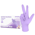 Disposable Gloves Small, Nitrile and Vinyl Blend Material Gloves, Latex Free 4 Mil 100 Pc Food Grade Glove for Cleaning, Food Prep, Hair Dye, Tattoo, Purple - color: Purple, size: Small-100pc