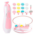 Qunlions life Baby Nail Trimmer Electric-6 in 1 Baby Nail File Clippers Infant Grooming Kit Manicure Set for Toddler or Adults, Pink - color: Pink