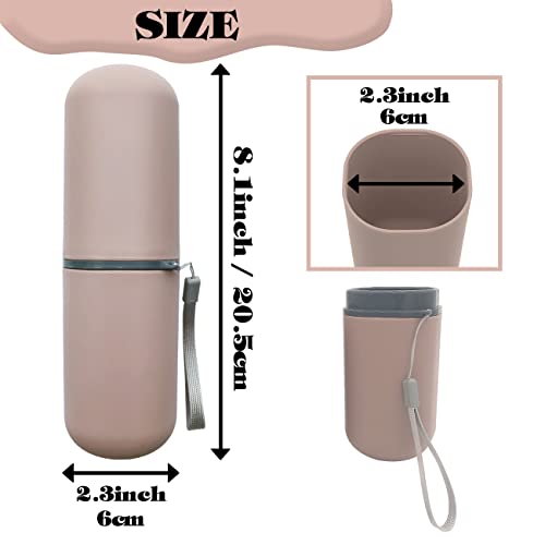 Travel Toothbrush Case, Toothbrush Holder Travel Case Portable Toothbrush Travel Container for Bathroom Travel School Business Camping Toothbrush Case for Traveling - color: Pink