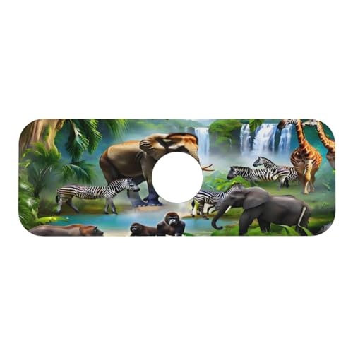 Animal Paradise Kitchen sink faucet pad, strong water absorption, anti slip, easy to clean, very suitable for splash and drip prevention, suitable for kitchens and bathrooms - color: Animal Paradise