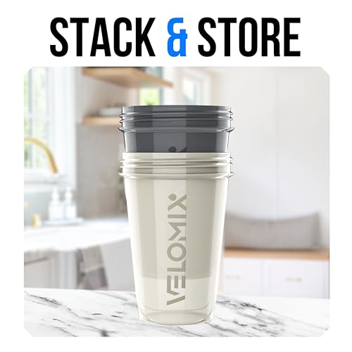 VELOMIX -2 Pack- 20 oz Protein Shaker Bottles for Protein Mixes - 2x Wire Whisk | Leak Proof Shaker Cups for Protein Shakes and Pre Workout | Protein Shaker Bottle Pack (B6) Gray/White - color: B6) Gray / White