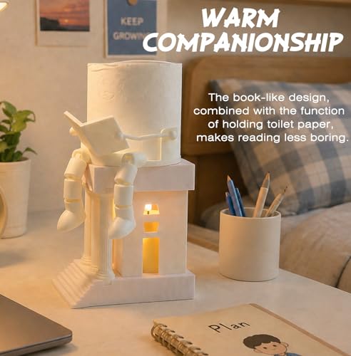 OYEFLY Funny Toilet Paper Holder, 3D Printed Toilet Roll Holder, Freestanding Plastic Bathroom Tissue Holder, Novelty Toilet Paper Stand for Bathroom Decor