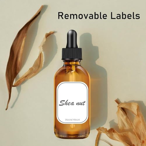 Bumobum Dropper Bottle 2 oz, 2 pack Amber Glass Eye Dropper Bottles with Labels and Funnel, Tincture Bottle with Measured Dropper - Leakproof Essential Oils Bottles for Health, Personal Care & Beauty - color: Amber
