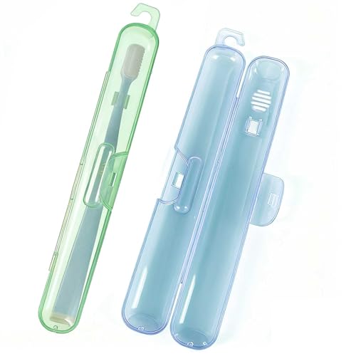 4 Pack Toothbrush Travel Case, Breathable Small and lightweight Toothbrush Holders - Compact Toothbrush Organizer for Travel, Vacation, Camping, Gym, Business Trips, Office, Cruise