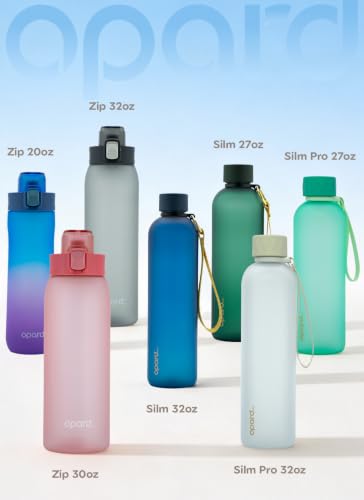 Opard Zip 20oz Plastic Water Bottle Dishwasher Safe, Leakproof Flip-Top Lid, BPA Free Tritan, Wide Mouth Reusable Kids Water Bottle for School Hiking Commuting Outdoor Travel and Gym - color: Aurora Blue Purple, style: 20 oz - Fast Flow