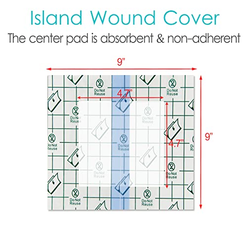 25 Pcs Waterproof Stoma Shower Cover 9"x9", Ostomy Bag Protector Shield Film Bandage Adhesive Dressing for Colostomy Pouch Supply Bath Guard Accessory - size: 9x9 Inch (Pack of 25)