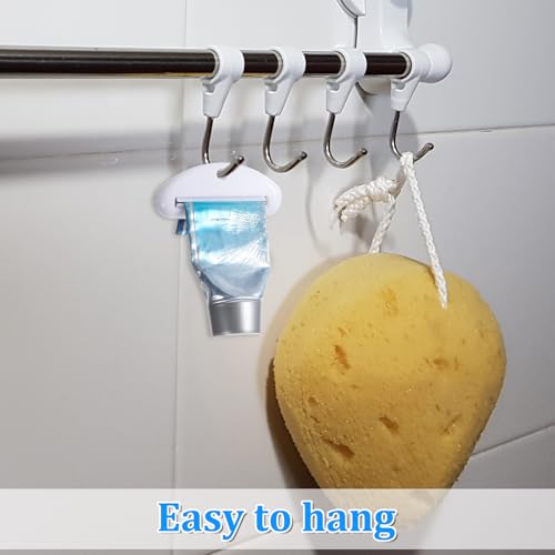5PCS Toothpaste Squeezer, Plastic Toothpaste Tube Clip Dispenser for Bathroom Cream Cosmetics Paint(White)