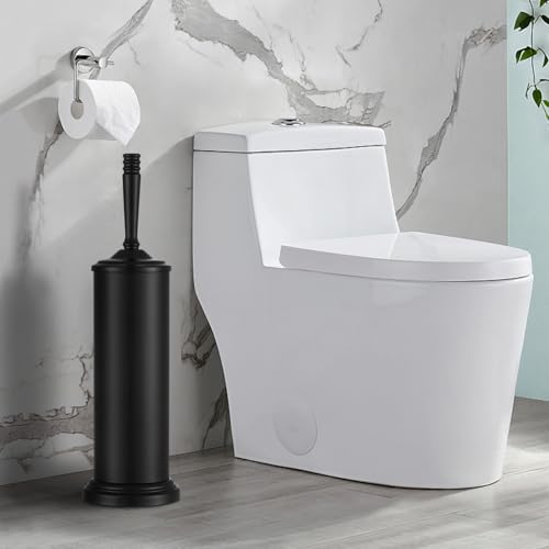 Black Toilet Brush and Holder Set, Stainless Steel Toilet Brush for Bathroom,Heavy Duty Black Toilet Bowl Brush and Holder,Deep Cleaning Modern Toilet Cleaner Brush -Space Saving, Covered Brush - color: Black
