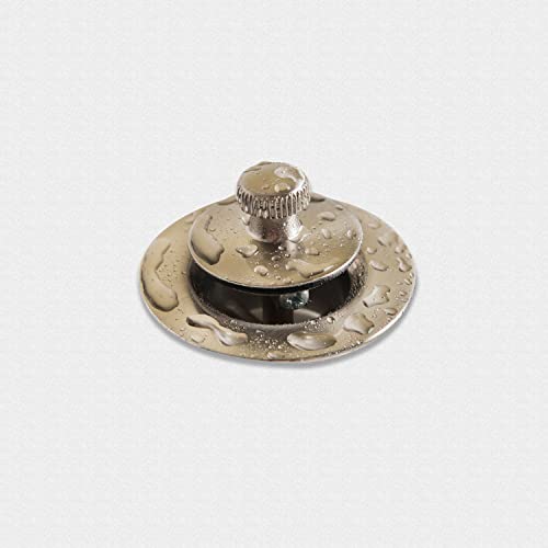 Lift and Turn Bathtub Drain Stopper with ABS Plastic Bushing, Fits in 1-1/2 Inch or 1-3/8 Inch Inner Bathtub Shoe, Easy to Install, Satin Nickel - color: Satin Nickel