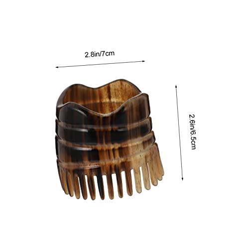 Yak Horn Massage Comb Fine Teeth Hair Cleaning Shampoo Brush Scalp Massager Lightweight Portable Hair Care Tool for Stress Relief and Blood Circulation