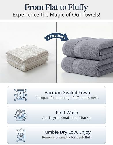LANE LINEN 100% Cotton Towels Set for Bathroom - 16 Piece Family Pack - Soft, Absorbent & Quick Dry - 4 Bath, 8 Washcloths, 4 Hand Towels - OEKO TEX Certified, Machine Washable & Durable - Cool Grey - color: 03: Cool Grey