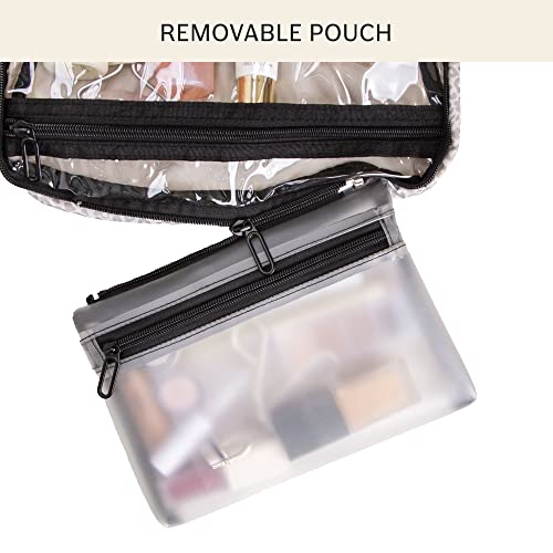Jadyn Hanging Toiletry Bag, Expandable Toiletry Organizer for Women, Water Resistant Large Travel Cosmetic Bag for Full Size Makeup, Toiletries, Lotion, Shampoo, Accessories (Desert Leopard) - color: Desert Leopard