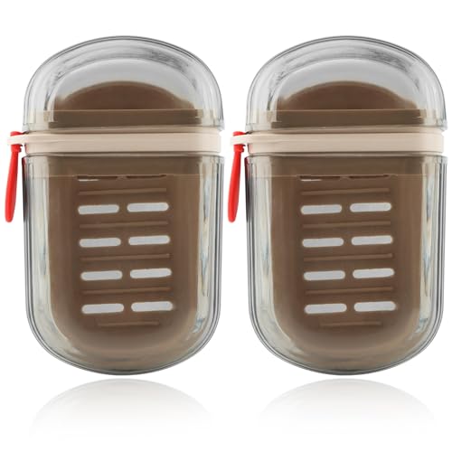 Travel Soap Case, Leakproof Soap Dish with Lid,Portable Soaps Container, Efficient Drainage SoapBox for for Bathroom,Shower,Home,Gym,School,Camping,Vacation,Outdoor(2PCS)