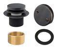 Artiwell Tip-Toe Bathtub Drains Trim Set with Two-Hole Overflow Faceplate, Replacement Bath Drain Trim Kit with 2-Hole Overflow Faceplate and Universal Fine/Coarse Thread (Oil Rubbed Bronze) - color: Orb