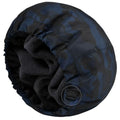 Shower Cap for Men Blue Camouflage Bath Cap, Reversible Large Waterproof Adjustable Shower Caps Terry Lining & Elastic Band Stretch Hem Hair Hat - color: Blue Camouflage