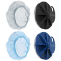 Silicone Body Scrubber & Scrub Nets, BEAUTAIL 4 Pack – Rich Foam and Exfoliation with Gentle Brush or Firmer Net Options – Hygienic, Durable, Easy to Clean – 2 Brushes (Black+Blue), 2 Nets (Gray+Blue) - color: Scrubber-black+blue+net-gray+blue 4 Pcs
