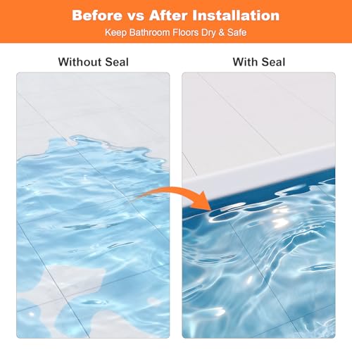3.8'' High Shower Threshold Water Dam Collapsible 70IN Shower Water Splash Guard for Shower Water Blocker for Wet and Dry Separation Bathroom and Kitchen (70 Inch) - size: 70 Inch