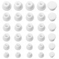 30Pcs 5 Sizes Silicone Hole Plug Waterproof 9.5-15mm - Rubber Stoppers Plugs White Bottle Stopper for Bottles Pipes Flower Pots - Round Stopper Seal Button Plugs