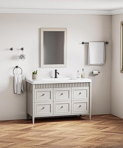 Matte Black Bathroom Hardware Accessories Set 5 Pcs SUS304 Stainless Steel Towel Rack and Toilet Paper Holder Set 26 Inch Towel Bar Set Wall Mounted by HOMEMYSTIQUE - color: Matte Black, size: 5 Pieces