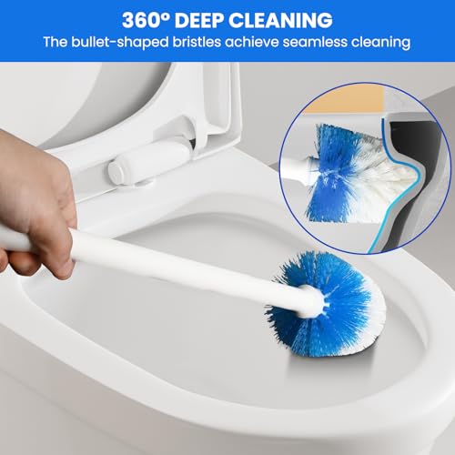 Toilet Brush Refills for OXO Toilet Brush Only, 2 Pack Toilet Brush Replacement Head, Blue & White, Nylon & Plastic Material Bristles - size: 2-Pack