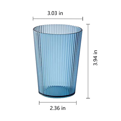 Toothbrush Cup Holder, Bathroom Tumbler, Unbreakable Cup, Reusable mouthwash Cup, mug3PCS (Blue&Clear&Grey)