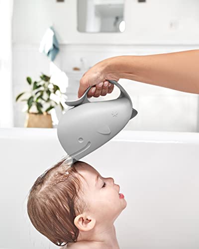 Skip Hop Baby Bath Rinse Cup MOBY Tear-Free Waterfall Rinser Grey Age 0+,(Pack of 12) - style: Moby Rinser Grey (Pack of 12)
