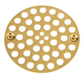 Artiwell 4’’ Shower Strainer Drain Trim Set, Solid Brass Screw-in Shower Strainer Drain Cover, Replacement Strainer Grid by Artiwell, Machine & Self-Tapping Screws Included (Brushed Gold) - color: Brushed Gold