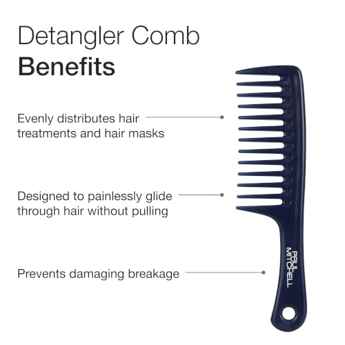 Paul Mitchell Detangler Comb, Wide Tooth Comb Detangles Wet or Dry Hair - color: Night Sky Blue - 9.62 in.Length (Pack of 1)