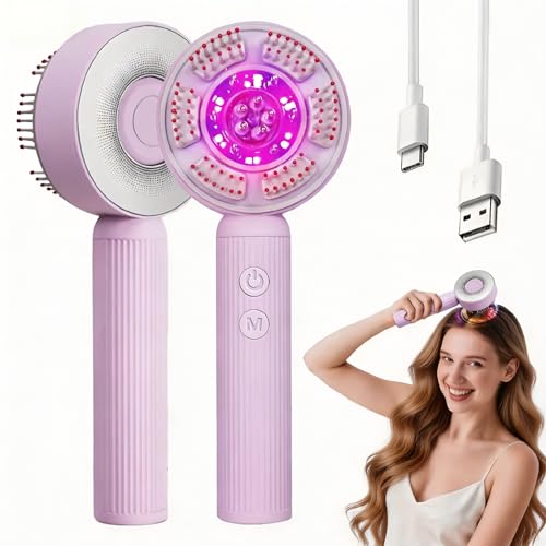 KRYO Trvtve 4-in-1 Electric Scalp Massager for Hair Growth with Detachable Design, 3D Bionic Finger & Red Light Blue Light and Red-Blue Light Modest Therapy, IPX7 Waterproof for Men Women
