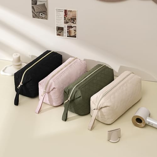 RSRSLEII Large Quilted Hair Tools Travel Bag,Waterproof Hair Styling Accessories Storage Case for Flat Irons,Straightener,Curling Iron,Hair Dryer,Dyson Airwrap Travle Bag (12 Solid Beige) - color: 12 Solid Beige